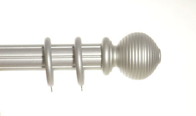 50mm Half Smooth Half Reeded Silver 2.4M - Click Image to Close