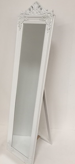 White Cheval Mirror - Click Image to Close