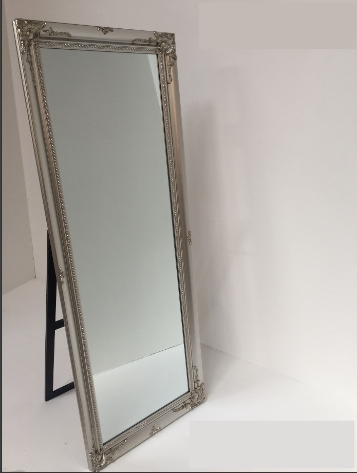 Standing Mirror Silver - Click Image to Close