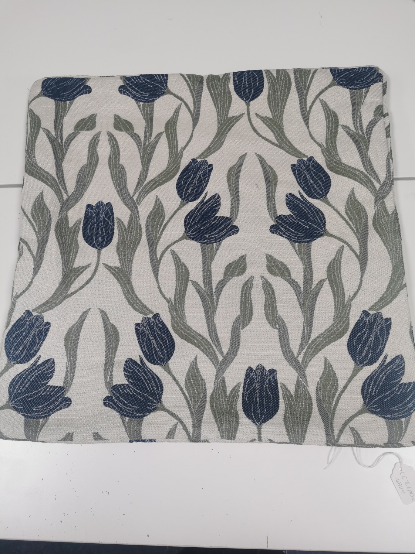 Cushion Cover Tulip Navy - Click Image to Close