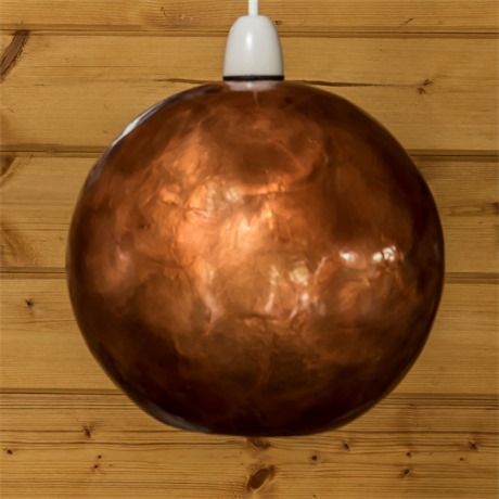 Copper Capiz Ball Pendant