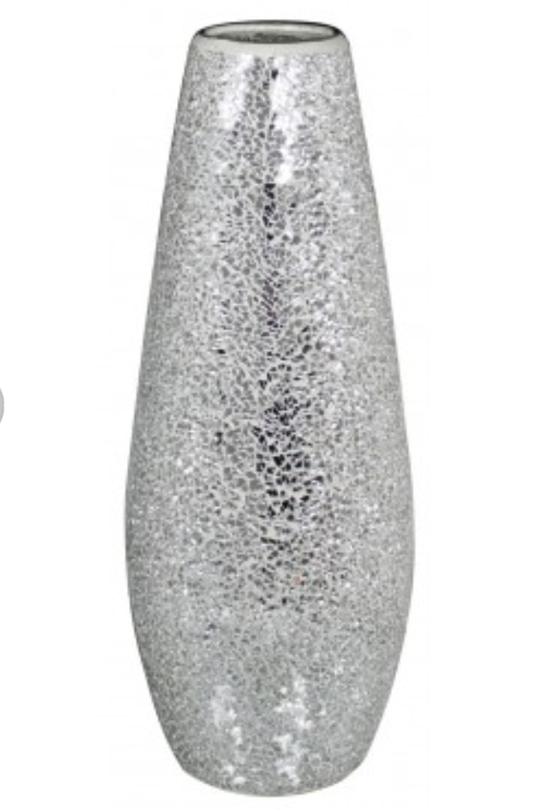Silver Mosaic Vase